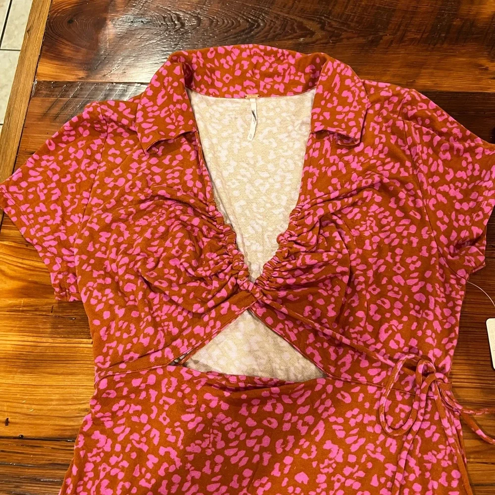 Free People Red Dress Size XL Baby Doll Summer Womens.